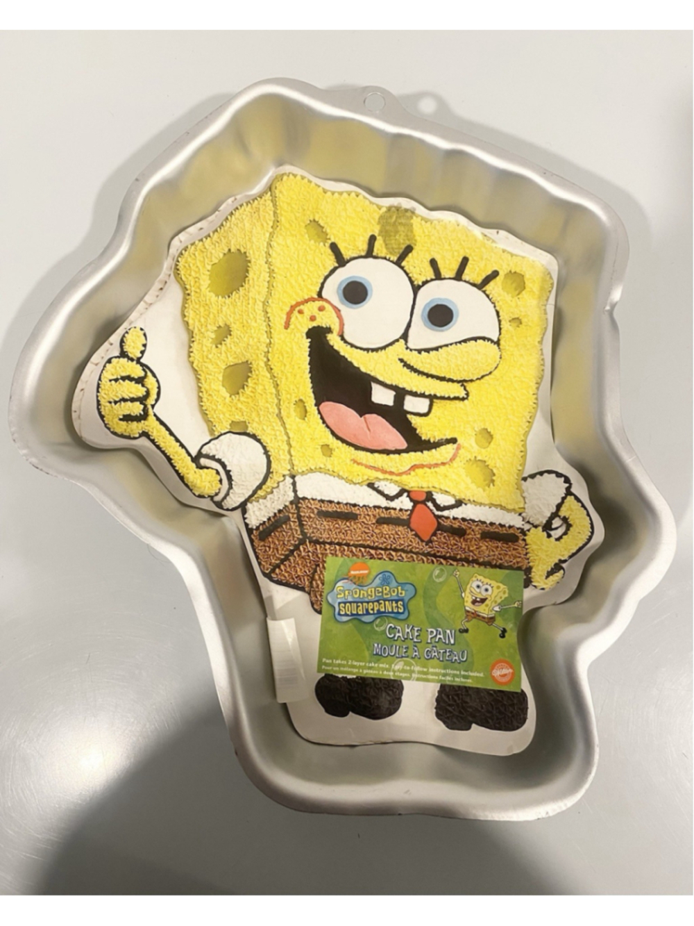 Wilton SpongeBob SquarePants Cake Pan 2105-5130 2002 w Decorating Insert